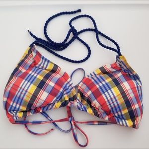 NWOT sample Sperry top-sider bikini top plaid
